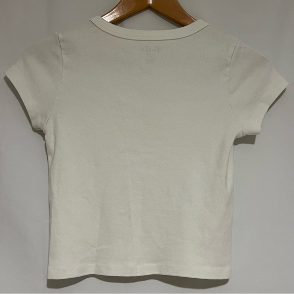 RARE Brandy Melville Embroidered Jellyfish Ashlyn Top - Picture 4 of 4